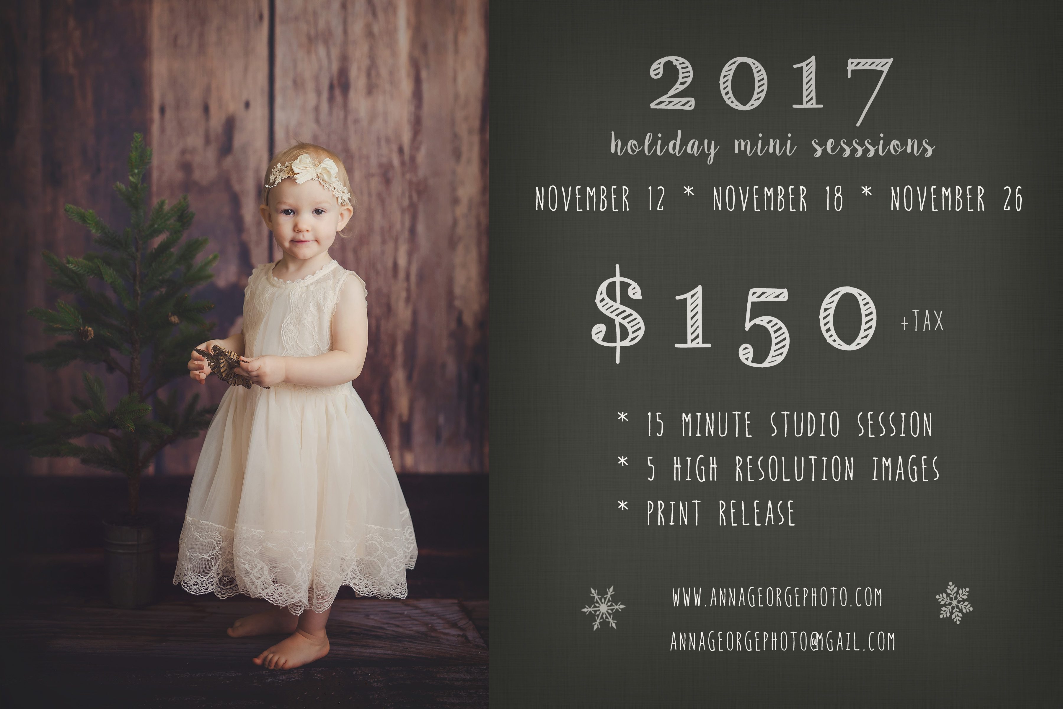 www.annageorgephoto.com 2017 christmas and holiday mini photo sessions