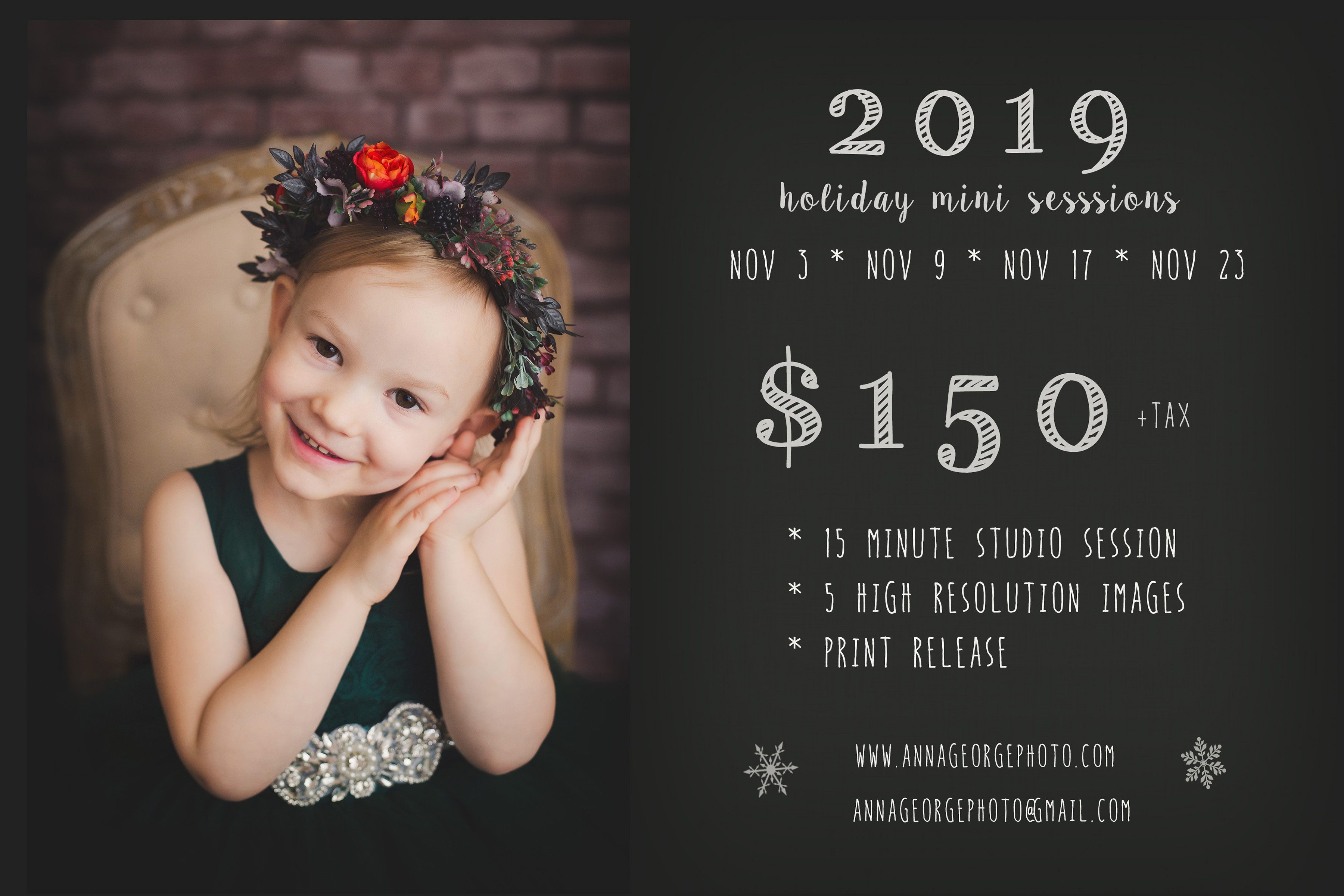 Anna George Photography 2019 holiday mini sessions