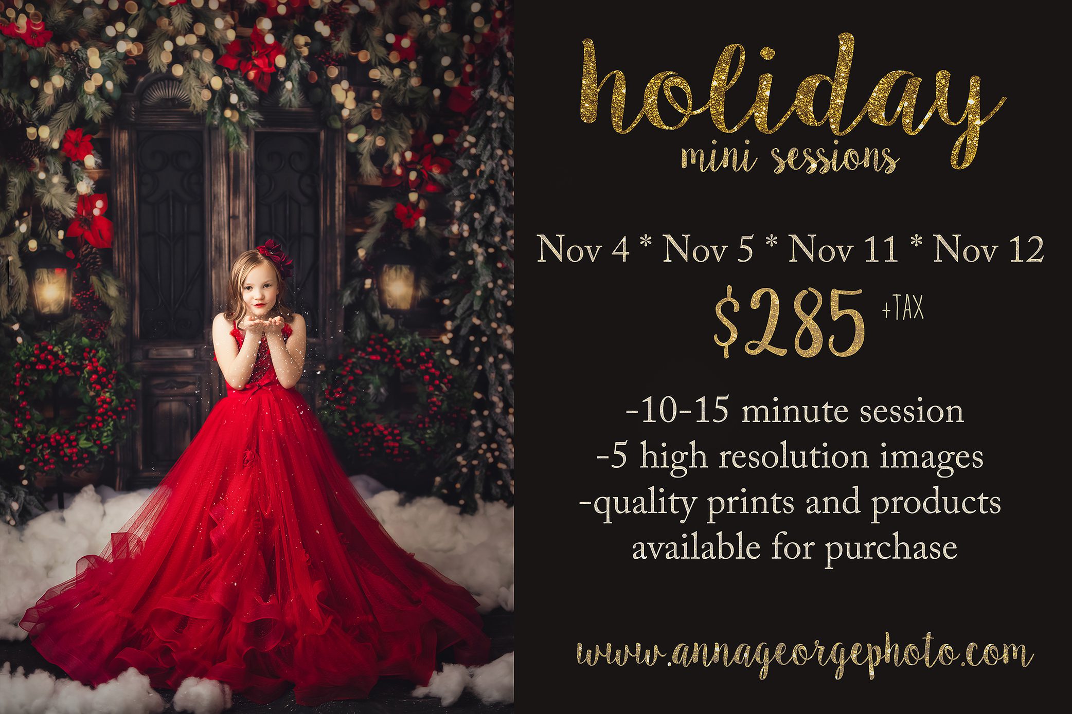 christmas mini session in studio at anna george photography in madison wisconsin